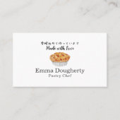 Bakery Pastry Chef Pie Logo Modern Minimalist Visitenkarte (Vorderseite)