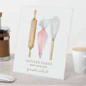 Bakery Pastry Chef Watercolor Baking Utensils Sockelschild (In Situ)