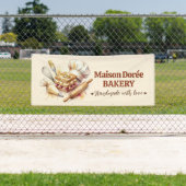 Bakery Pastry Chef Watercolor Gold Baking Catering Banner (Insitu)