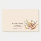 Bakery Pastry Chef Watercolor Gold Baking Catering Post-it Klebezettel (Vorderseite)