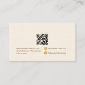 Bakery Pastry Chef Watercolor Gold Baking Catering Treuekarte (Rückseite)