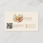 Bakery Pastry Chef Watercolor Gold Baking Catering Visitenkarte (Rückseite)