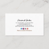 Bakery Pastry Chef Watercolor Gold Baking Catering Visitenkarte (Rückseite)