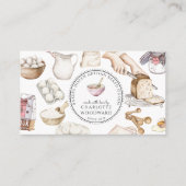 Bakery Pastry Chef Watercolor Square Business Car Visitenkarte (Vorderseite)