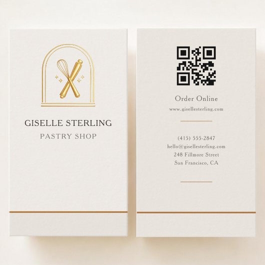 Bakery Pastry Shop QR Code Visitenkarte