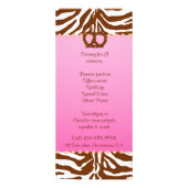 Bakery Rack Card Bretzel Pink Schokolade Braun Werbekarte (Hinten)