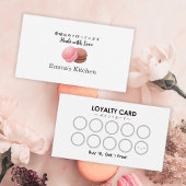 Bakery Reward Loyalty Card Modern Macaron Logo Visitenkarte