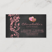 Bakery Salon Spa Floral Business Card Chalkboard Visitenkarte (Rückseite)