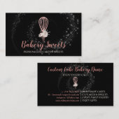 Bakery Sparkling Whisk Logo Zuhause Bakery Black Visitenkarte (Vorne/Hinten)