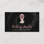 Bakery Sparkling Whisk Logo Zuhause Bakery Black Visitenkarte (Vorderseite)
