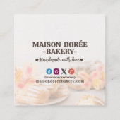 Bakery Store Pastry Cake Baker Thank You For Order Rabattkarte (Rückseite)