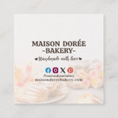 Bakery Store Pastry Cake Baker Thank You For Order Rabattkarte (Rückseite)