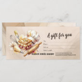 Bakery Store Pastry Chef Baker Gift Certificate (Vorne/Hinten)