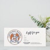 Bakery Store Pastry Chef Baker Gift Certificate (Stehend Vorderseite)