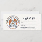 Bakery Store Pastry Chef Baker Gift Certificate (Vorderseite)