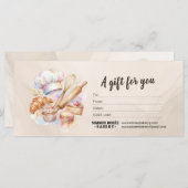 Bakery Store Pastry Chef Baker Gift Certificate (Vorne/Hinten)