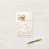Bakery Store Pastry Chef Cake Baker Order Form Post-it Klebezettel (Auf Schreibtisch)
