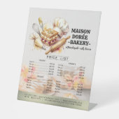 Bakery Store Pastry Chef Dessert Sweet Price List Sockelschild (Vorderseite)