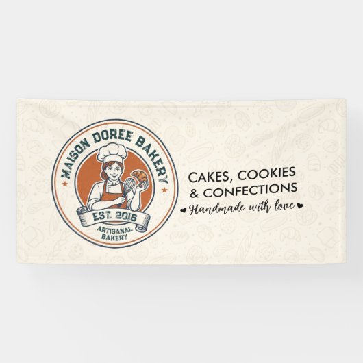Bakery Store Pastry Chef Dessert Sweets Cake Baker Banner (Horizontal)