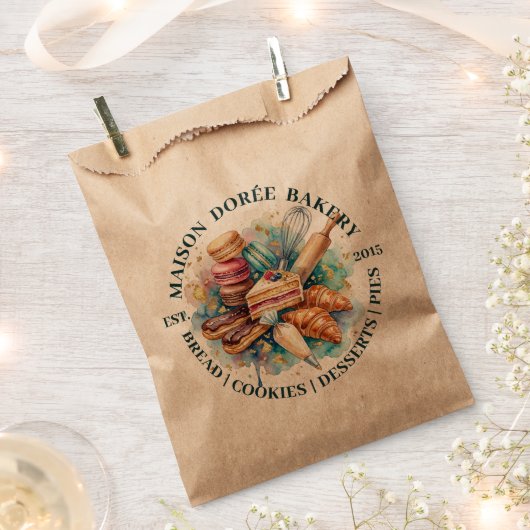 Bakery Store Pastry Chef Dessert Sweets Cake Baker Geschenktütchen (Ausgeschnitten)