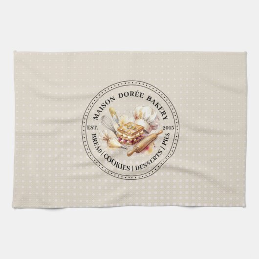 Bakery Store Pastry Chef Dessert Sweets Cake Baker Geschirrtuch (Horizontal)