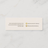 Bakery Store Pastry Chef Dessert Sweets Cake Baker Mini Visitenkarte (Rückseite)