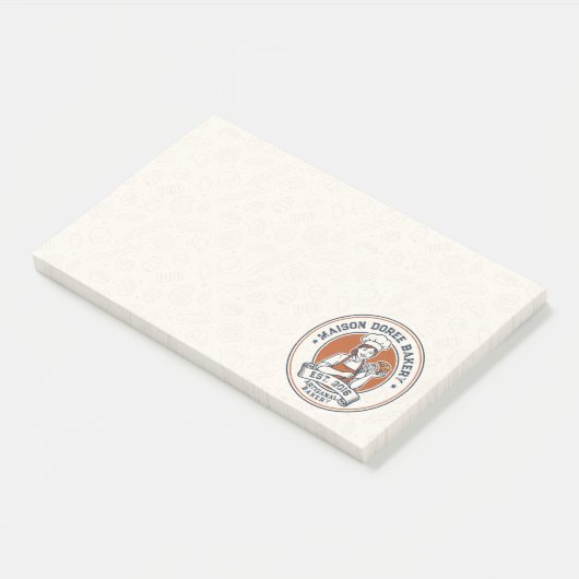 Bakery Store Pastry Chef Dessert Sweets Cake Baker Post-it Klebezettel (angewinkelt)