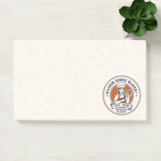 Bakery Store Pastry Chef Dessert Sweets Cake Baker Post-it Klebezettel (Büro)
