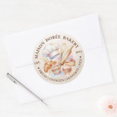 Bakery Store Pastry Chef Dessert Sweets Cake Baker Runder Aufkleber (Umschlag)