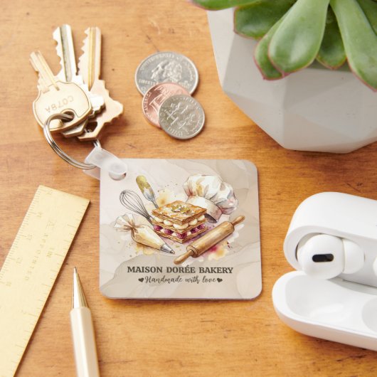 Bakery Store Pastry Chef Dessert Sweets Cake Baker Schlüsselanhänger (Schreibtisch)