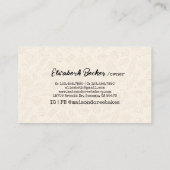 Bakery Store Pastry Chef Dessert Sweets Cake Baker Visitenkarte (Rückseite)