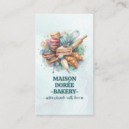 Bakery Store Pastry Chef Dessert Sweets Cake Baker Visitenkarte