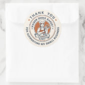 Bakery Store Pastry Chef Dessert Sweets Thank You Runder Aufkleber (Tasche)