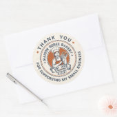 Bakery Store Pastry Chef Dessert Sweets Thank You Runder Aufkleber (Umschlag)