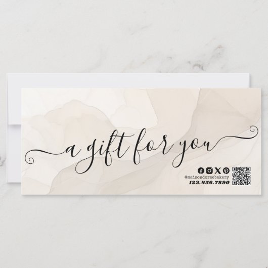 Bakery Store Pastry Chef Desserts Gift Certificate (Rückseite)