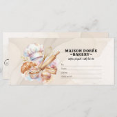 Bakery Store Pastry Chef Desserts Gift Certificate (Vorne/Hinten)