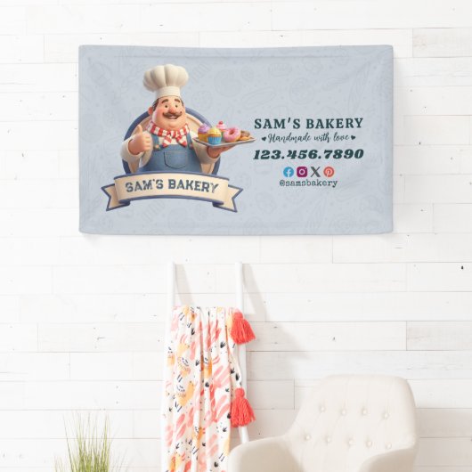 Bakery Store Pastry Chef Desserts Sweets Cake Shop Banner (Insitu)
