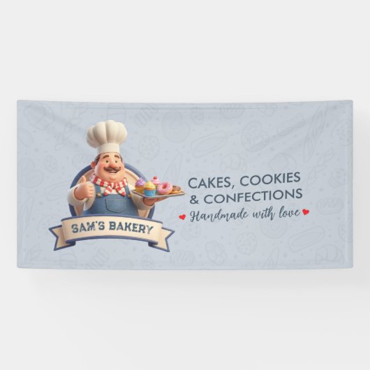 Bakery Store Pastry Chef Desserts Sweets Cake Shop Banner (Horizontal)