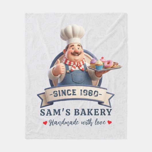 Bakery Store Pastry Chef Desserts Sweets Cake Shop Fleecedecke (Vorderseite)