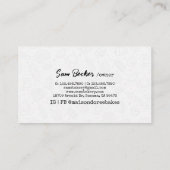 Bakery Store Pastry Chef Desserts Sweets Cake Shop Visitenkarte (Rückseite)