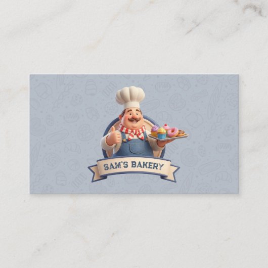 Bakery Store Pastry Chef Desserts Sweets Cake Shop Visitenkarte (Vorderseite)