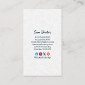 Bakery Store Pastry Chef Desserts Sweets Cake Shop Visitenkarte (Rückseite)