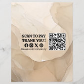 Bakery Store Pastry Chef Menu Price List Pay Here (Rückseite)