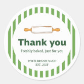 Bakery Thank You Sticker - Custom Baking Design (Vorderseite)