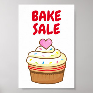 BAKERY-Verkauf Cupcake-Backschild Poster