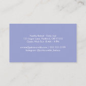 Bakery Watercolor Bread Bun Blue Gingham Rustic Visitenkarte (Rückseite)