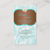 Bakery Wedding Cake Pastry Chef Chocolate Daisy Visitenkarte (Rückseite)