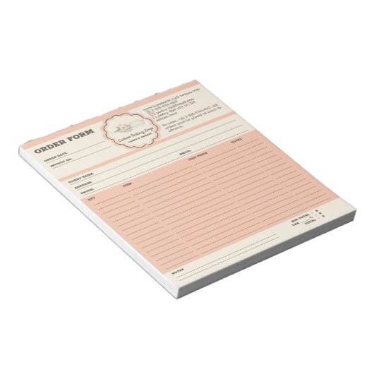 Bakery Whisky Bestellformular Notizblock (angewinkelt)