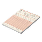 Bakery Whisky Bestellformular Notizblock (Rotiert)