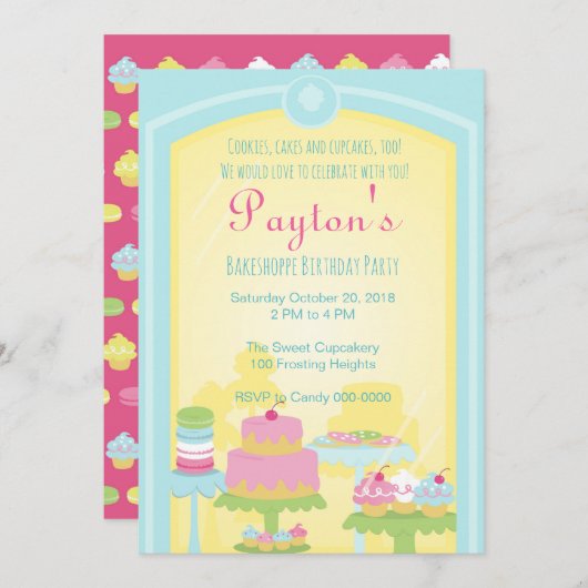 Bakeshoppe Einladung (Vorne/Hinten)
